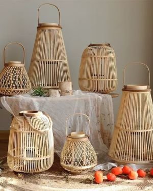 Bamboo Cage Basket, Storage Basket